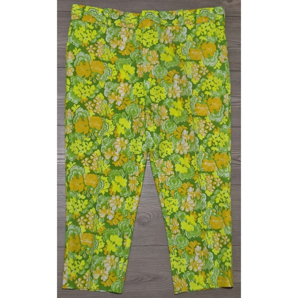 Lilly Pulitzer Vintage Pants Mens Stuff Palm Beach Sz 39x24 Green Yellow Floral